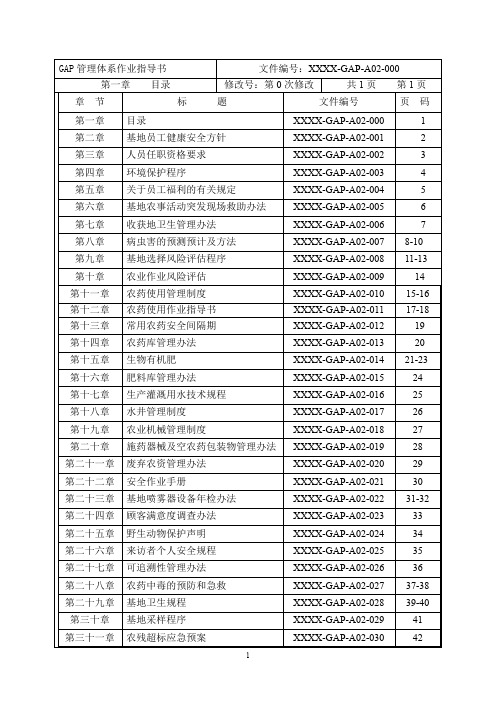 GAP作业指导书