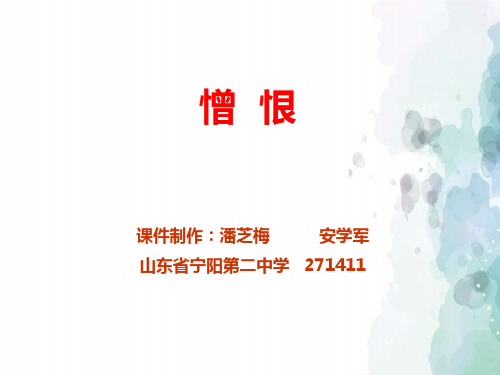 人教版语文高二《憎恨》课件