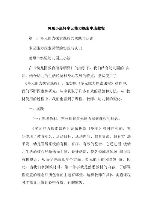 凤凰小康轩多元能力探索中班教案.doc