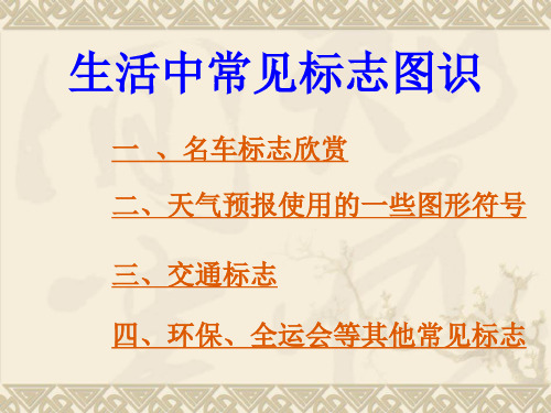 生活中常见标志图