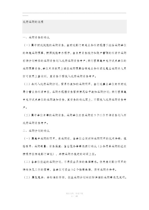 政府采购的流程