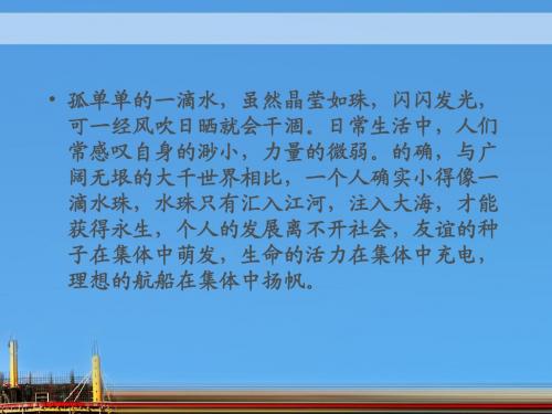 融入集体-学会交往