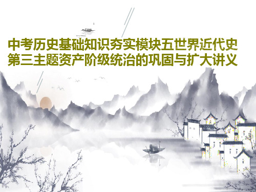 中考历史基础知识夯实模块五世界近代史第三主题资产阶级统治的巩固与扩大讲义共16页文档