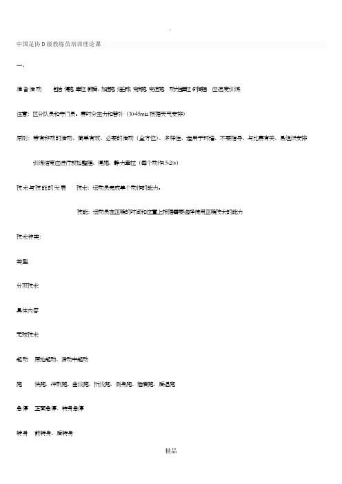 D教练员理论