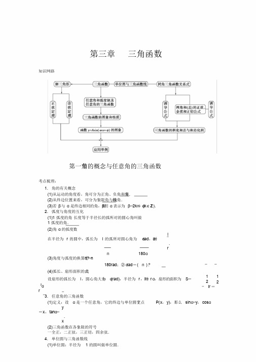 三角函数(一轮复习教案)