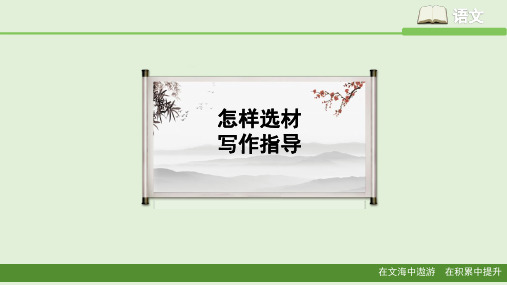 《怎样选材》范文示例