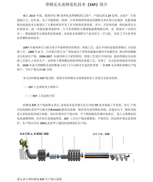 带钢无头连铸连轧技术(ESP)简介
