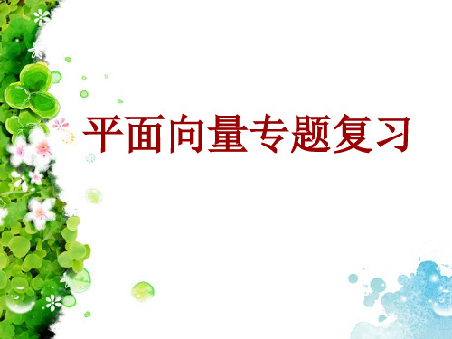 高中数学人教A版必修4 平面向量专题复习精品课件