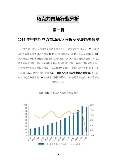 巧克力市场行业分析