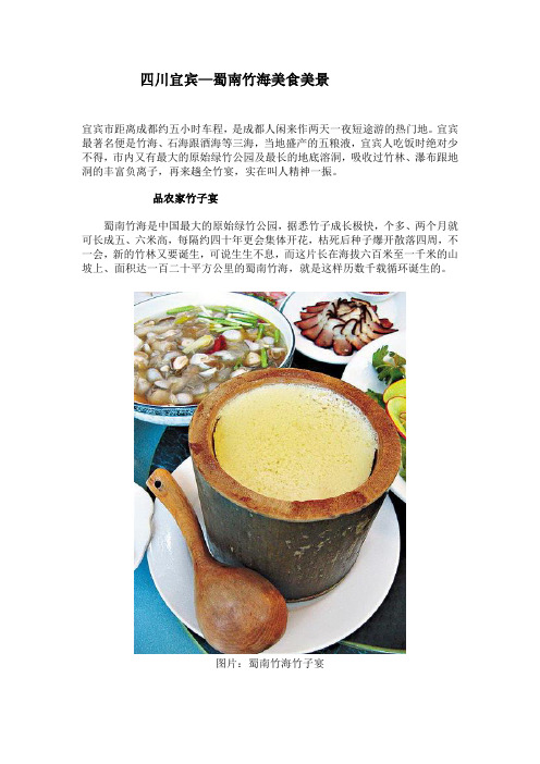 四川宜宾—蜀南竹海美食美景