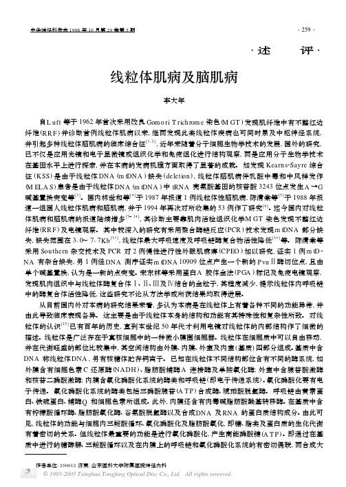 线粒体肌病及脑肌病 1