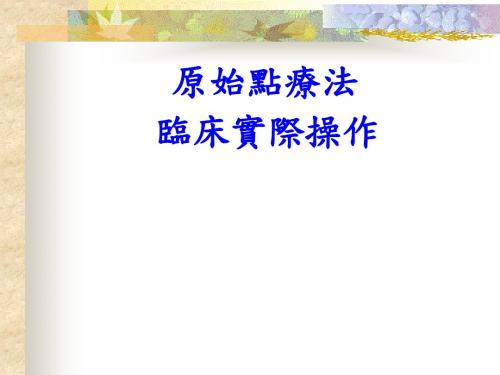 原始点疗法手册