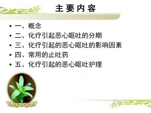 化疗引起的恶心呕吐的护理