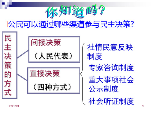 民主决策：作出最佳选择PPT精品课件