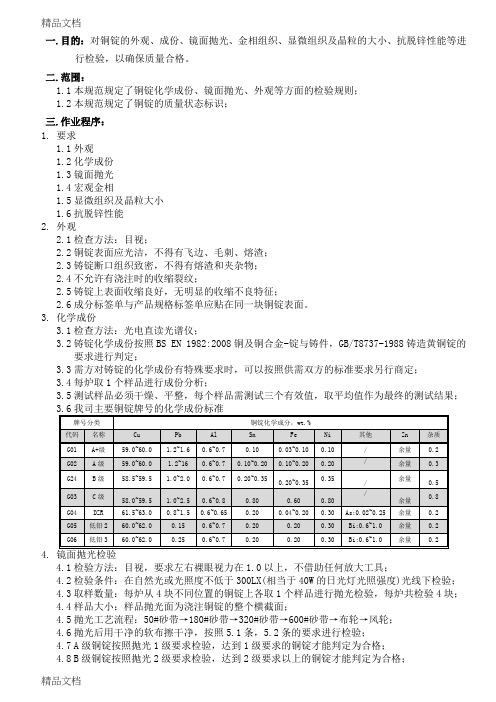 (原)铜锭检验作业指导书A-0资料