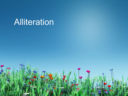 alliteration 头韵