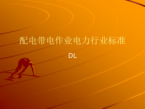 DL配电带电作业电力行业标准(汇总)资料