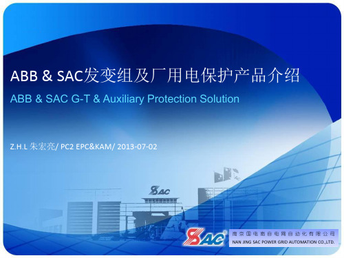 ABB&SAC发变组保护解决方案