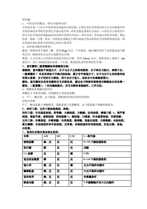中药化学
