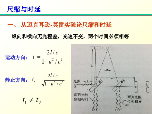 大学物理：第11章-相对论2-长度收缩和时间延缓