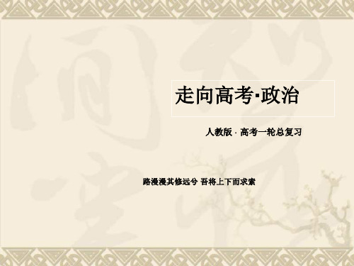 【走向高考】高考政治(人教版必修4)第一轮总复习配套课件第3课 时代精神的精华(含高考真题,共6