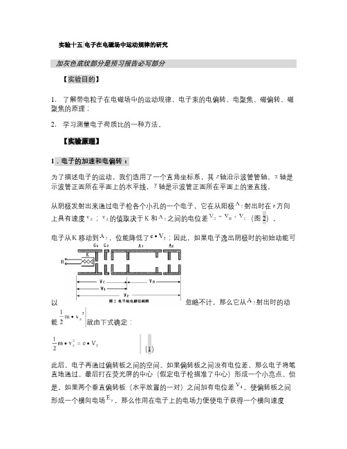 电子在电磁场中运动规律的研究解读
