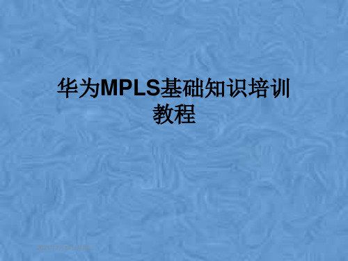 华为MPLS基础知识培训教程