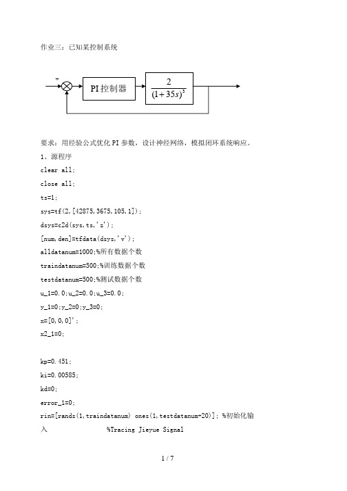 神经网络辨识pi参数