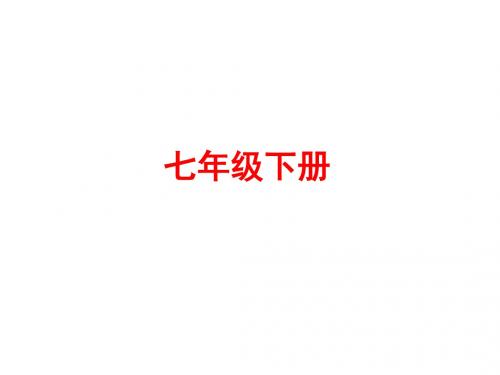 2017年中考备战策略人教版语文课件-七年级下册 (共59张ppt)