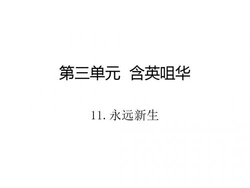 九年级语文(语文版)下册课件：11.永远新生