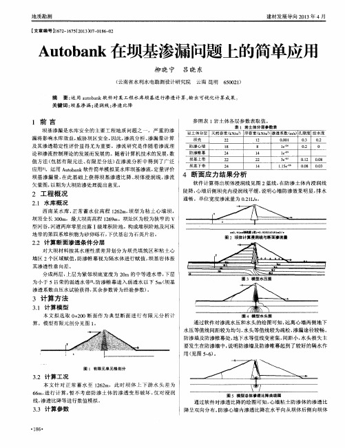 论-Autobank在坝基渗漏问题上的简单应用