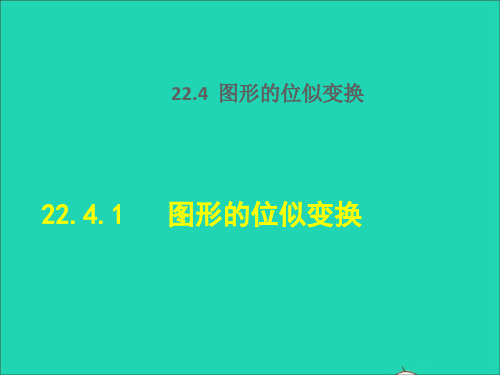 2022秋九年级数学上册 第22章 相似形22.4 图形的位似变换 1图形的位似变换授课课件(新版)