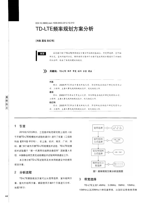 TD_LTE频率规划方案分析