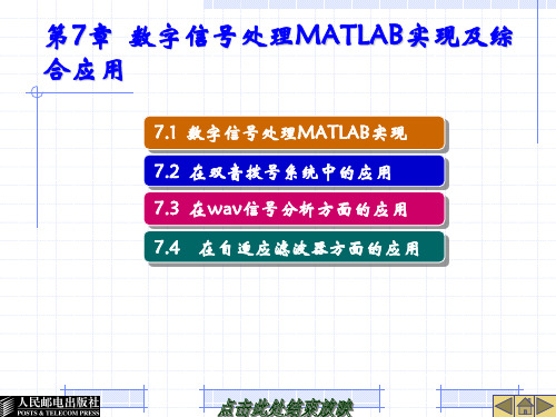 数字信号处理MATLAB实现及综合应用81页PPT文档