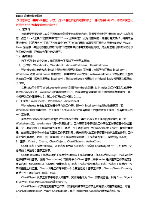 EXCEL宏编程实例