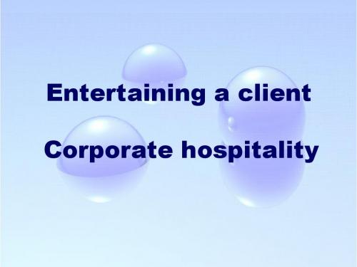 2-hospitality 商务招待