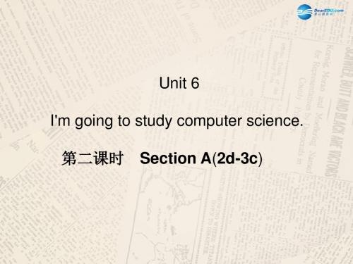 【四清导航】八年级英语上册 Unit 6 I'm going to study computer science(第2课时)课件.ppt
