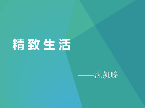 精致生活(40分钟)