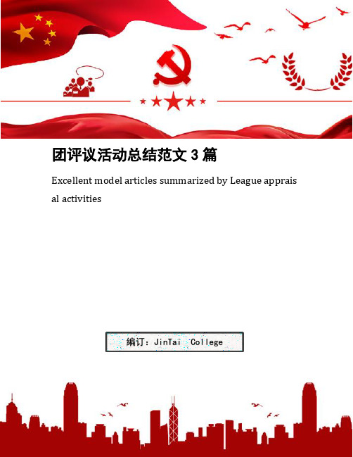 团评议活动总结范文3篇