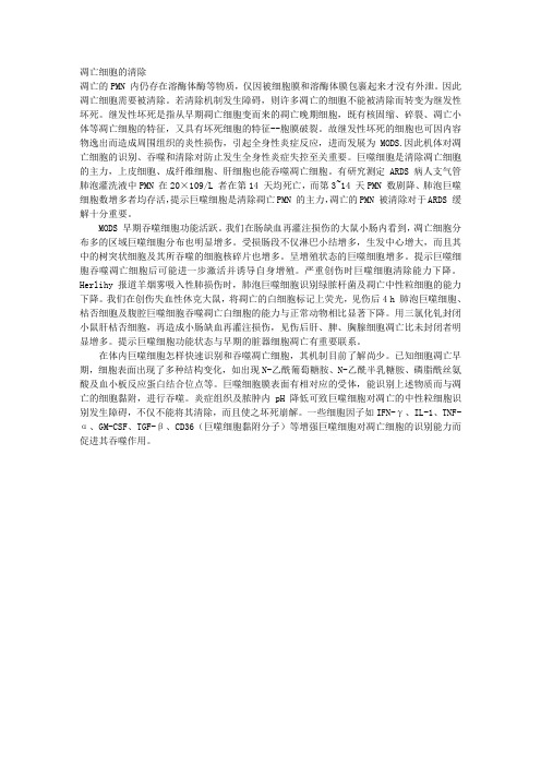 凋亡细胞的清除 
