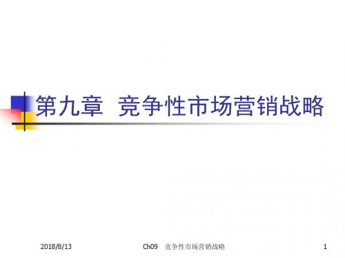 09竞争性市场营销战略(精)