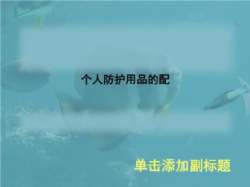 个人防护用品的配