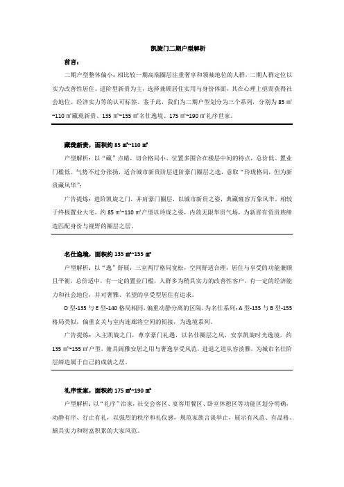 合肥华润凯旋门二期户型解析文案
