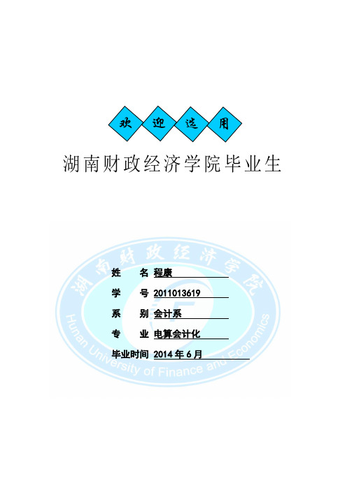 湖南财政经济学院毕业生简历