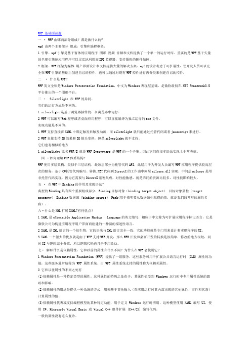 WPF面试