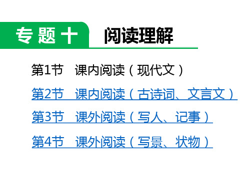 【语文】六年级下册语文课件-小升初专题复习十  阅读理解 全国通用 (共47张ppt)