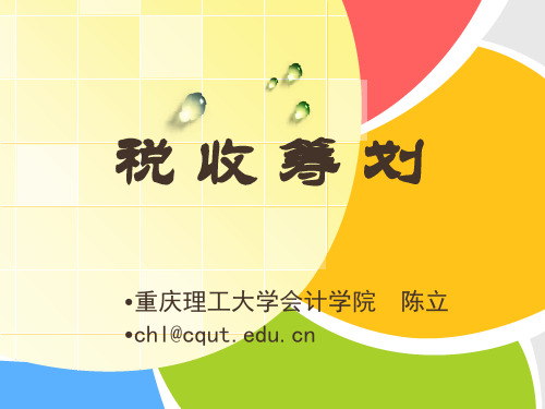 第一章 税收筹划的基本理论(新)