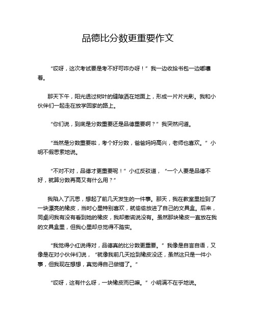 品德比分数更重要作文
