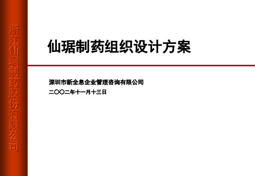 仙琚制药组织设计方案.ppt