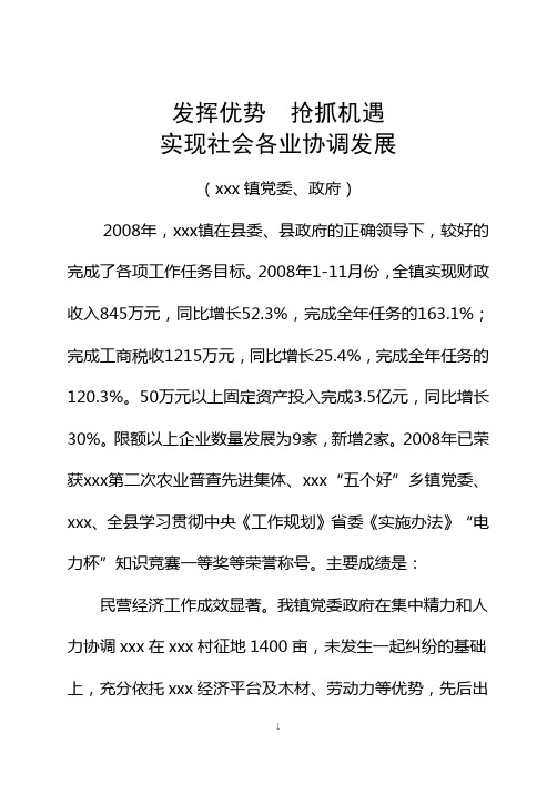 党委书记在全镇民营经济工作会议上的讲话 (2)